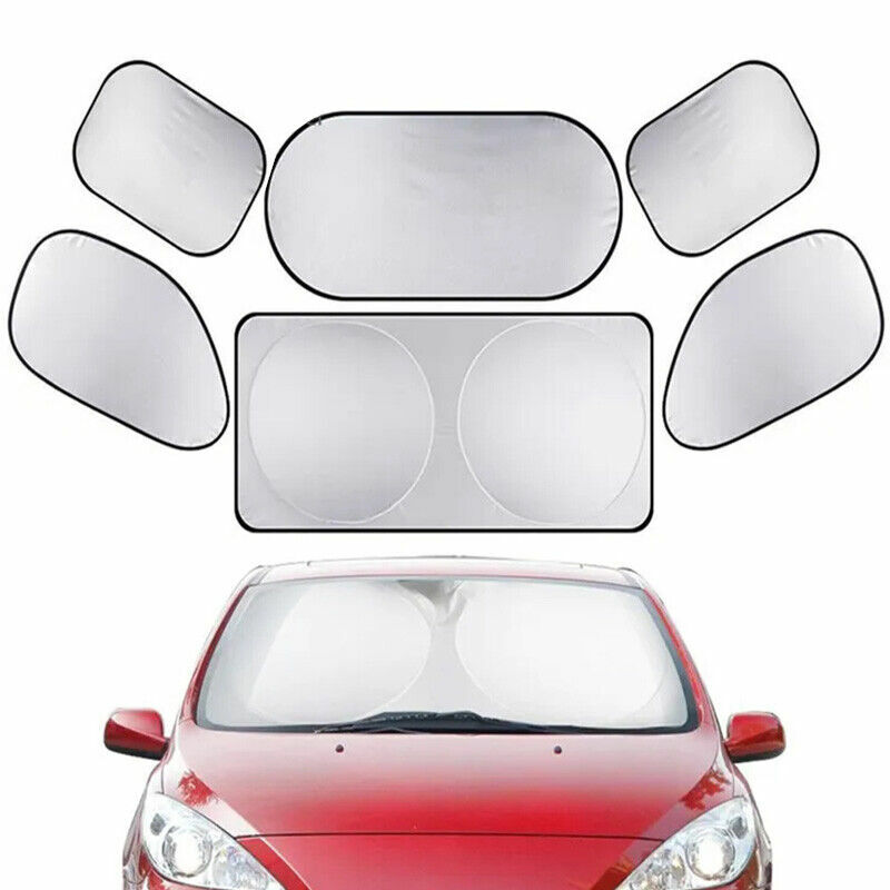 Parabrisas reflectante para coche, parasol plegable UV, Protector de visera ciega, 7 piezas