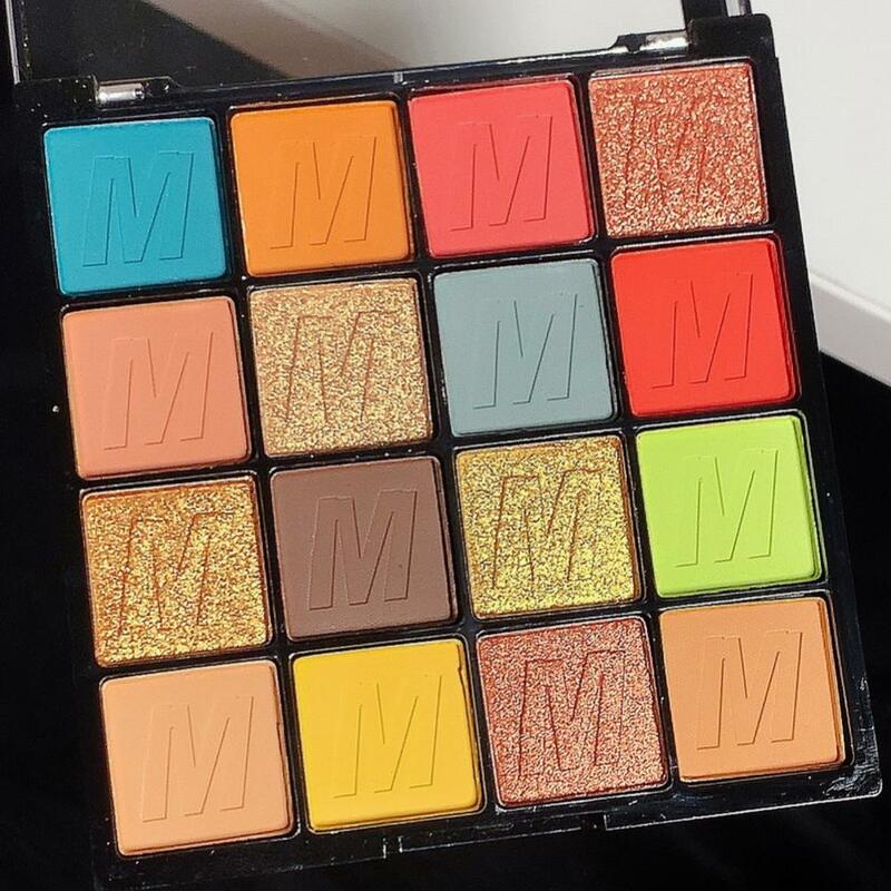 Rich Color Eyeshadow Vibrant Pigmented Eye Shadow Palette 16 Stunning Shades for Long-lasting Colorful Makeup Glitter Matte Edgy