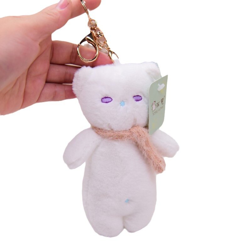 new Cute funny cute long scarf cat Exquisite darling  pendant  decorate soft fashione keychain lifelike doll birthday  gift