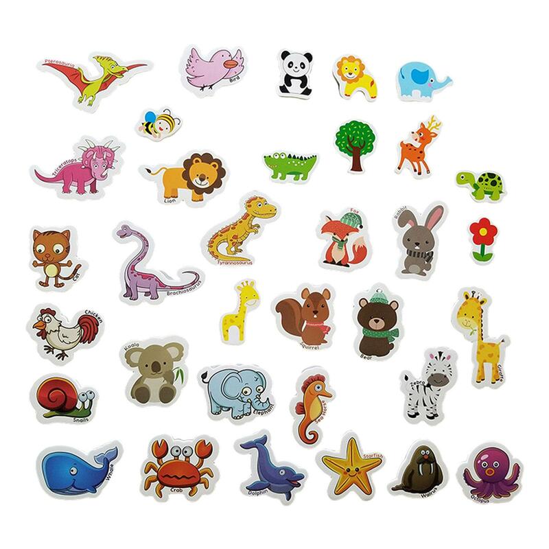 40 Pieces Fridge Animal Magnet Adorable Kids Gift Preschool Educational Toy Animal Magnets Animal Early Learning Fridge Magnets