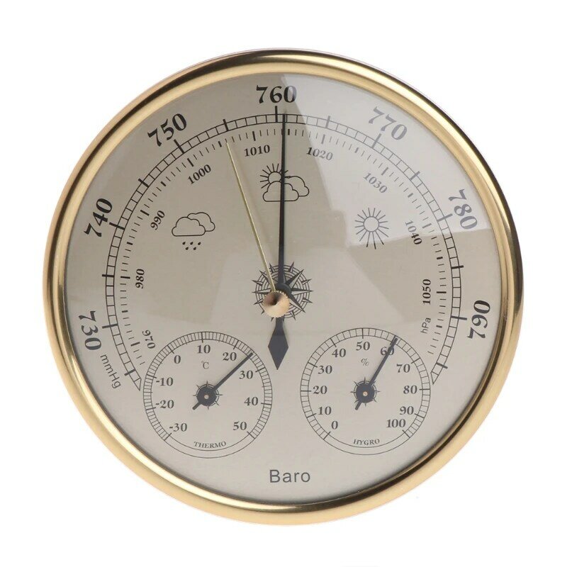 Wall Mounted Household Barometer Thermometer Hygrometer Weather Station Hanging 2 Color