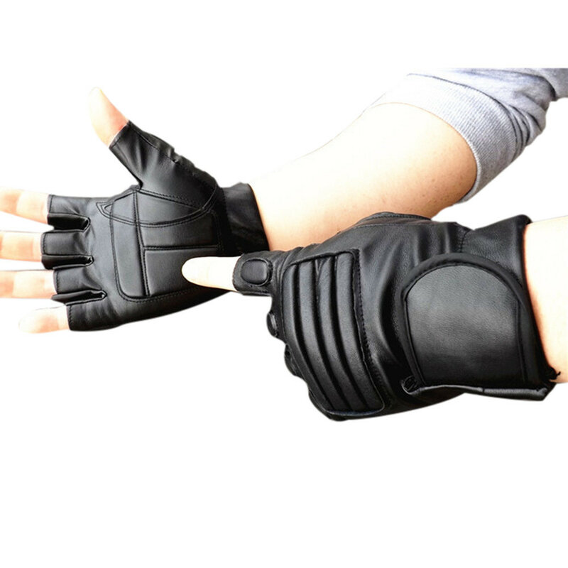 Fashion Men Winter Leather Motorcycle Sports Outdoor Protection Fighting Gloves Winter Leather Gloves Y2k For Elegant Women