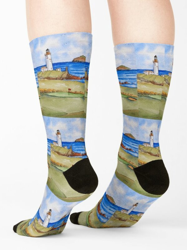 Turn berry Leuchtturm und Ailsa Craig Socken Sports trümpfe Mode Socken Damen Herren
