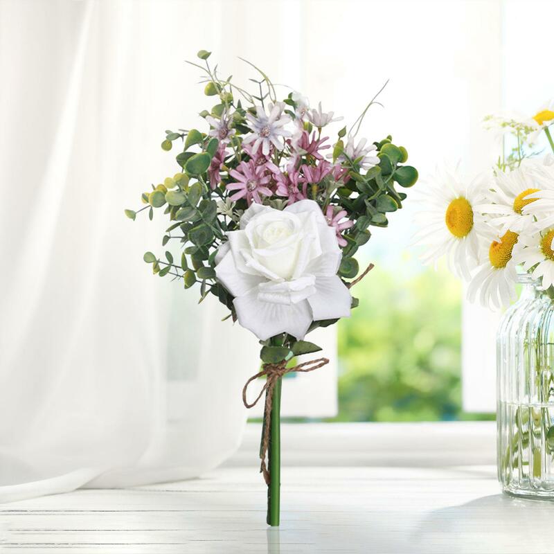 Bouquet de Fleurs Artificielles avec Charnière, Style Rustique, Élégant, pour Mariage, Cérémonie PréChristophe, pour Patients, la ixde Léon, pour Mariée
