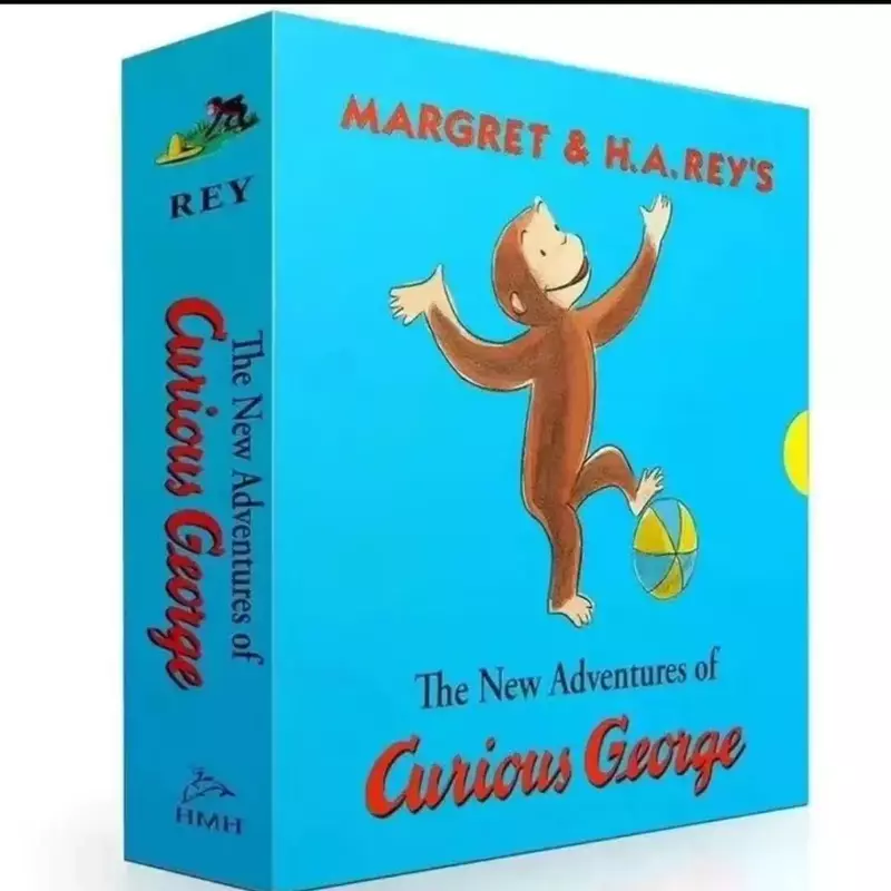 Curious Monkey and George Story Book for Children, livros de histórias famosas para crianças, educação infantil, 16 livros/set