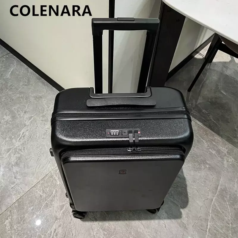 Colenara-女性用スーツケース,荷物,20インチ,フロント開口部付きラップトップケース
