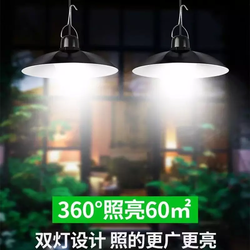 Solar Powered Lamp com controle remoto, Hanging Pendant Light, IP65 impermeável, LED Chandelier, Camping, ao ar livre, Jardim