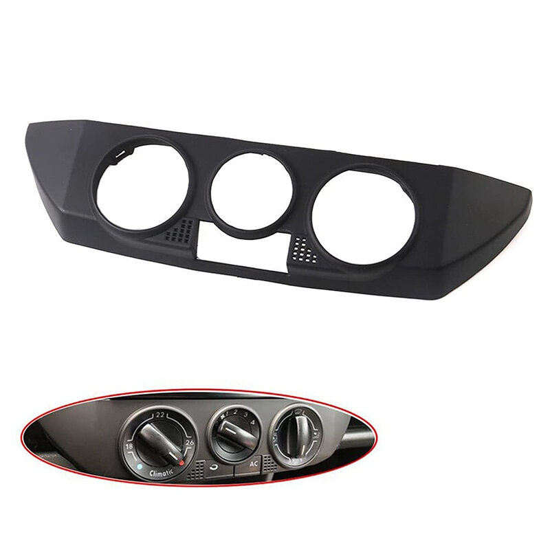 Car Black Front Dashboard AC Heater Control Panel Trim Cover Cap Fit for 9N 2002-2010 6Q0820075C