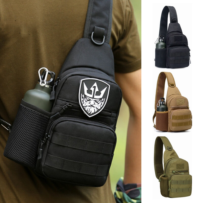JINNUOLANG-mochila táctica impermeable, bolso de hombro militar, bandolera Molle, bolso de pecho de transporte diario al aire libre