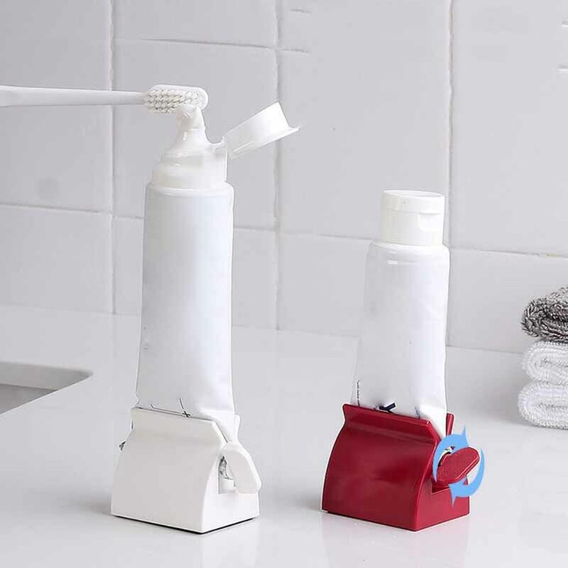 Dispenser pasta gigi 1 ~ 10 buah, aksesori kamar mandi untuk pemeras pasta gigi pembersih wajah tekan rol pegangan
