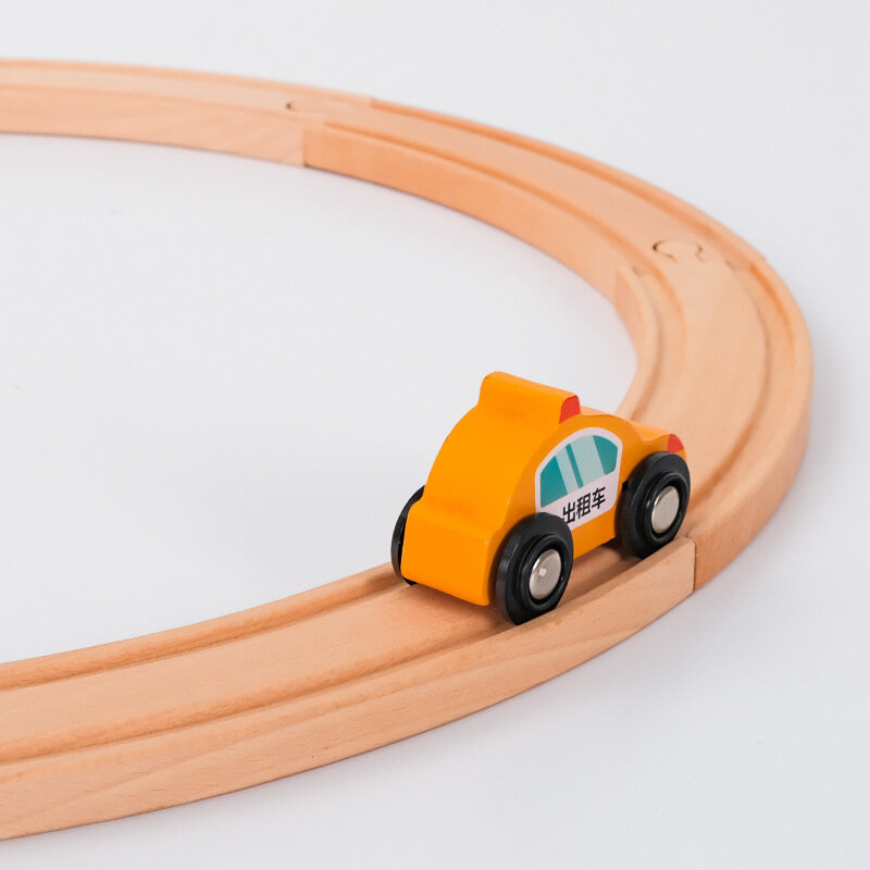 Pista de madera de haya para vías de tren, 10/20/37 piezas, accesorios para vías de marca, juguetes educativos para niños, regalo