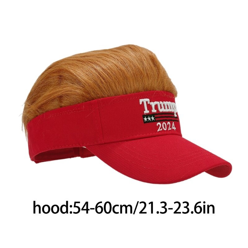 Topi Bisbol Donald Kreatif dengan Rambut Serat Sintetis Topi Bisbol Pemilu AS Topi Pelindung untuk Dewasa 2024
