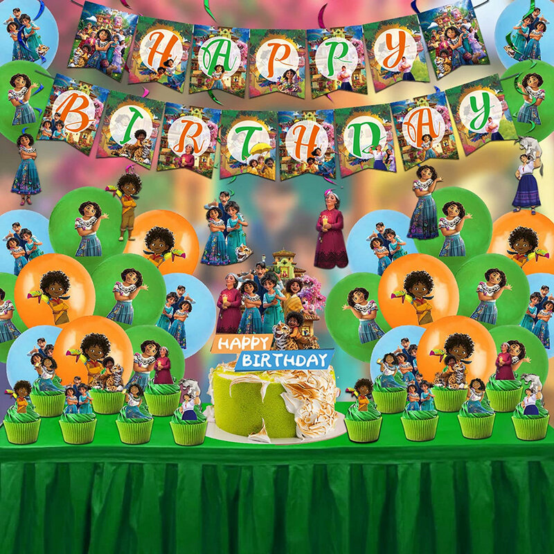 Disney Encanto Partei Liefert Papier Servietten Tischdecke Platten Luftballons Mirabel Thema Baby Dusche Mädchen Geburtstag Party Dekoration