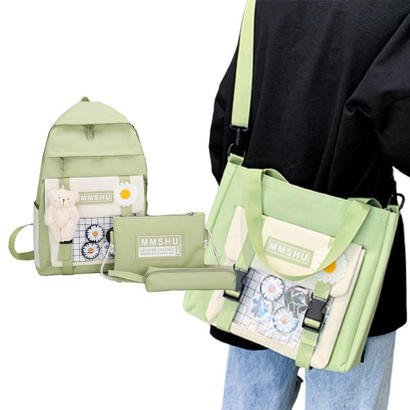 学校用の大容量カワイイバックパック、ハンドバッグ、ショルダーバッグ、ペンケース付きのかわいい日本製バックパック