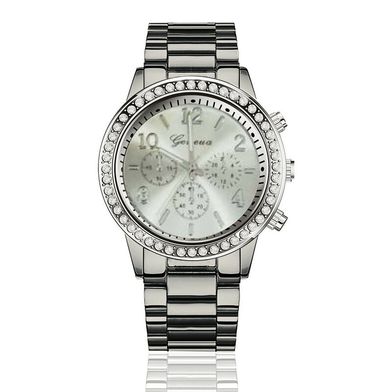 Mode Goud Zilver Quartz Horloges Vrouwen Roestvrij Stalen Horloge Leisure Hoge Kwaliteit Dames Analoge Quartz Horloges