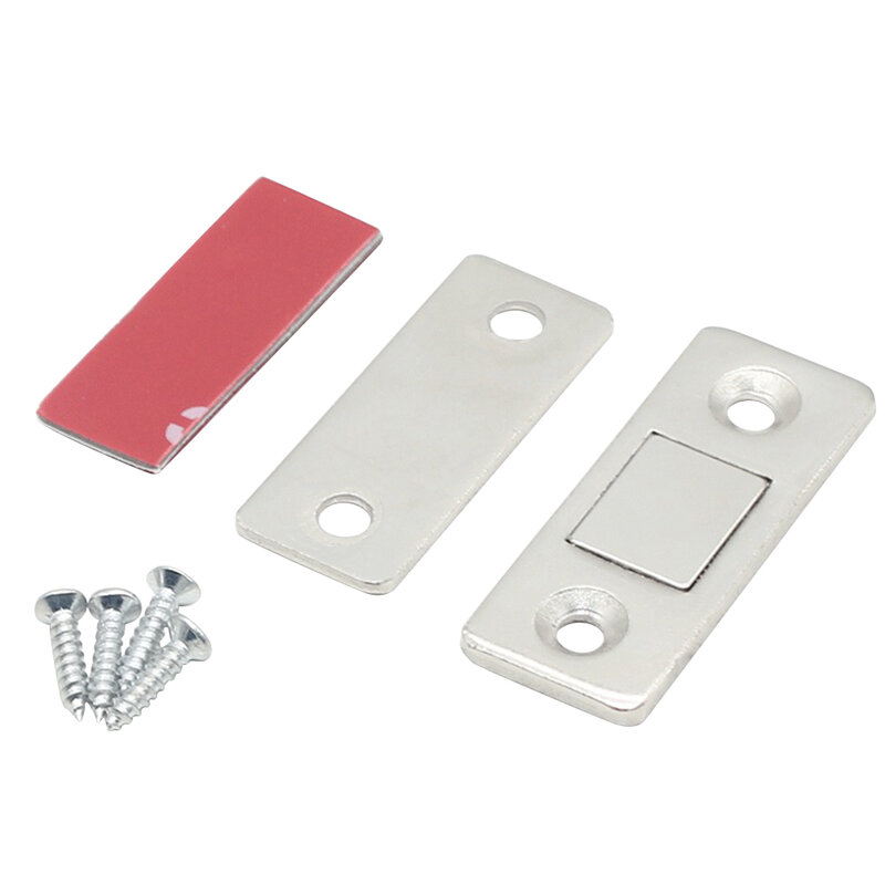 10-1Set di chiusure magnetiche per armadietti magnete per fermaporta magnete invisibile per porte antiruggine ultrasottile con chiusura morbida con vite per la casa