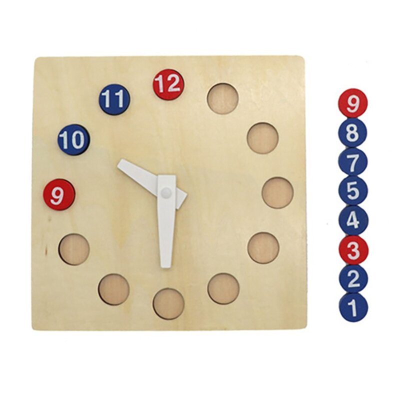 Wczesna działalność edukacyjna zabawkowy zegar drewniane Puzzle do nauki zegara i czasu aktywności przedszkolne zabawki pomoce nauczycielskie