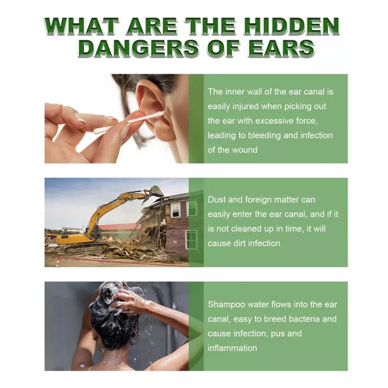 Aceite de Tinnitus auditivo para aliviar la sordera, tratamiento para el dolor de los oídos, suaviza la obstrucción del Canal de cera
