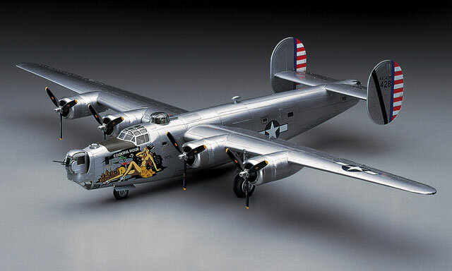 Hasegawa 01559โมเดลของเล่นแบบประกอบ, 1/72แบบคงที่สำหรับ B-24J อเมริกัน "อิสรภาพ" ชุดโมเดลเครื่องบินทิ้งระเบิดหนัก