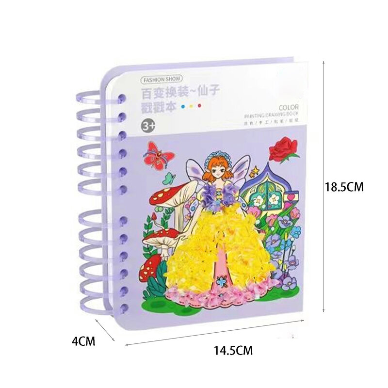 Watercolor Painting Princess Fairy Theme Book Interesting Kids Art Painting Supplies Preschool Gifts for Girls and Boys