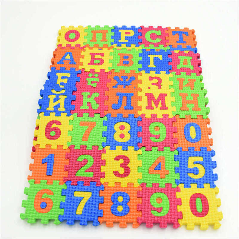 Russian Alphabet Letter Puzzle Mats para crianças, tapete do bebê, espuma de linguagem dos bebês, aprendendo brinquedo, venda quente, 55*55mm