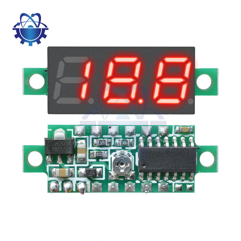 DC 0-100V Mini 0.28 inch 3 Wires LED Display Digital Voltmeter Blue Red Green Yellow Whtie Voltage Meter Tester Five Colors