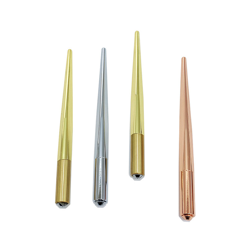 ปากกาสักคิ้วถาวรสีทองขนาด5/10ชิ้นปากกาแบบใช้มือสำหรับการสักคิ้ว3D แบบไมโครเบลดเครื่องมืออุปกรณ์เสริม