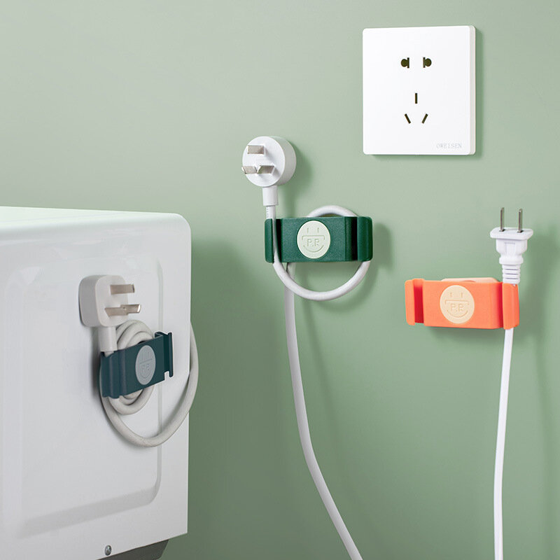 Kabel organisator Management Draht halter flexible USB-Kabel wickler ordentlich Wand halterung Küche Lager regal Kabel halter Clip