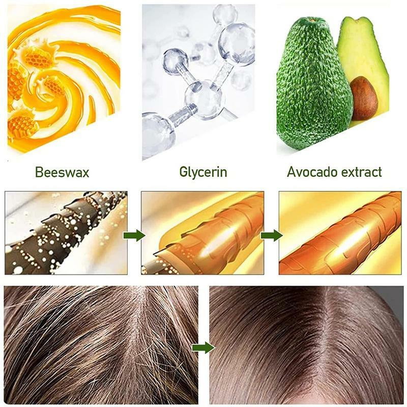 Palo de cera para cabello de larga duración, suministros de peinado saludable para cabello corto, cabello de longitud media y cabello largo