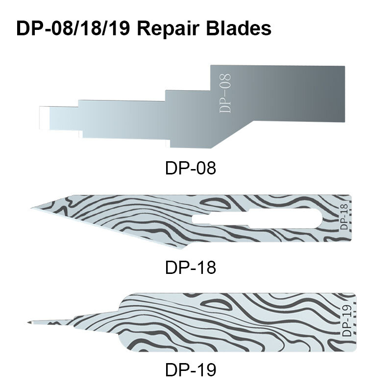 MIJING DP-08 DP-18 DP-19 nuovo Set di lame di riparazione per la manutenzione del Tablet del telefono cellulare coltello di smontaggio per la rimozione della colla ad alta durezza