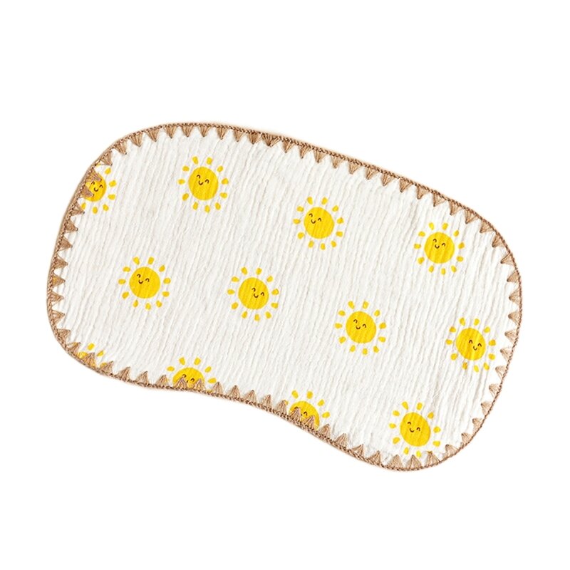 Подушка для младенцев, плоская подушка для новорожденных, подушка для отрыжки с принтом, ткань для колясок, тележка