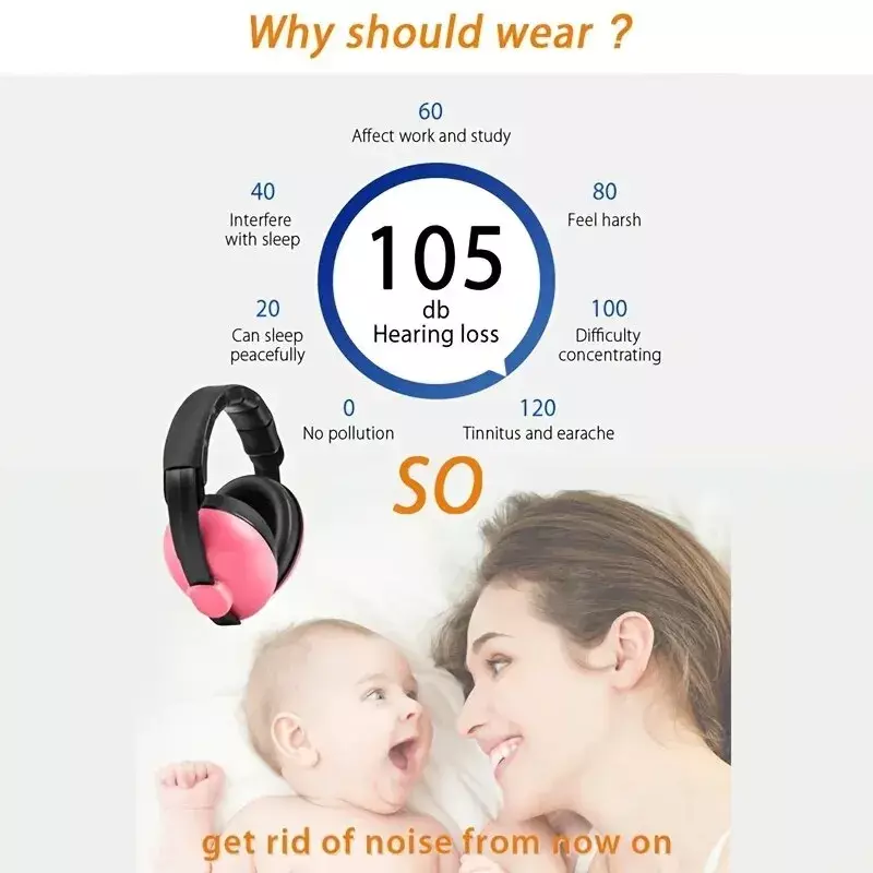 Cuffie antirumore per bambini barella per le orecchie per bambini protezione per le orecchie del bambino cuffie per bambini tappi per le orecchie per dormire paraorecchie per bambini