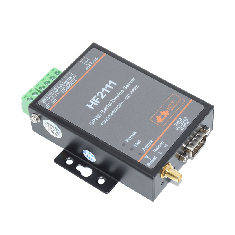 Puerto serie RS232 RS485 RS422 a 2G GPRS GSM servidor convertidor HF2111 compatible con Modbus