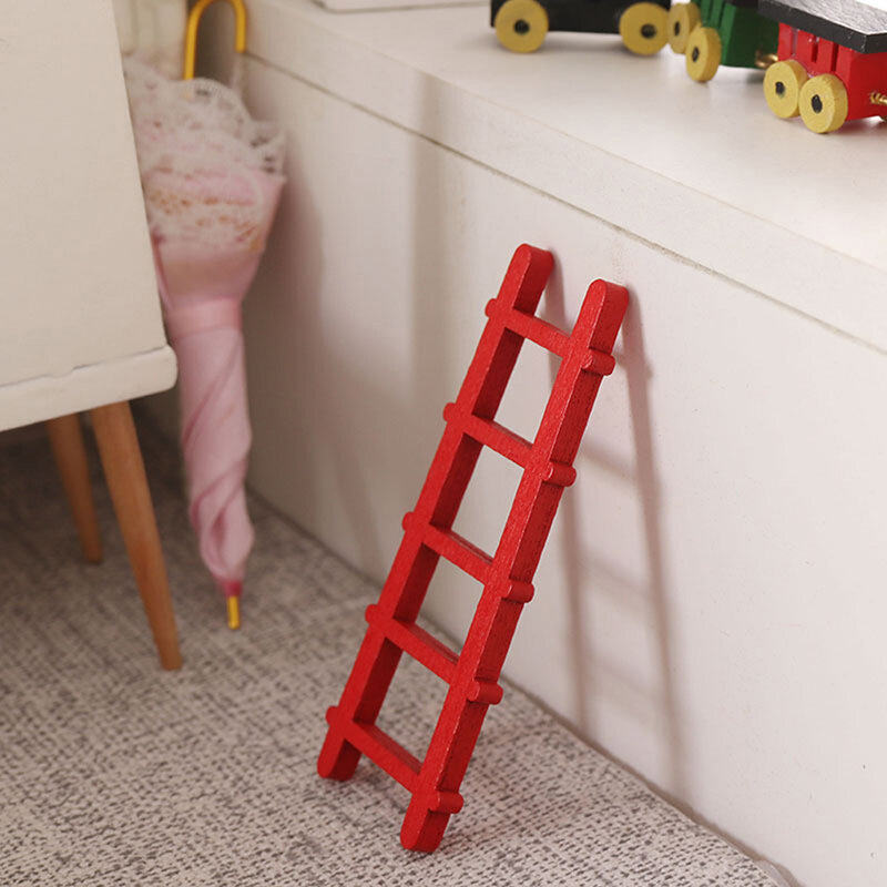 1:12 Dollhouse Miniature Furniture Wooden Ladder Stairs Home Decoration Toys