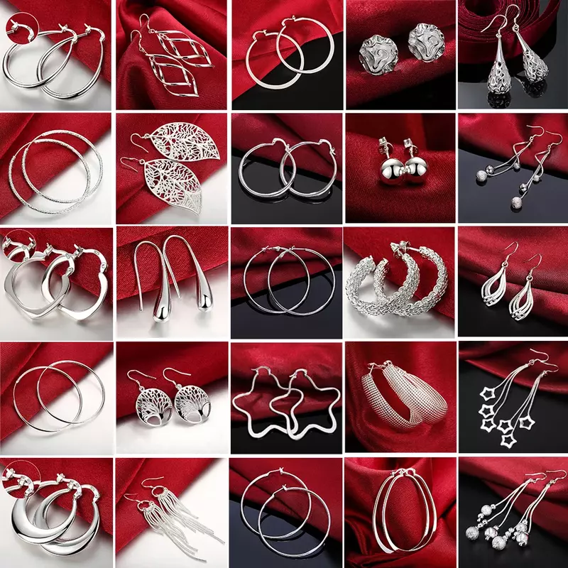 女性のための925スターリングシルバーのイヤリング,丸いイヤリング,キュービックジルコニア,ジルコニア,ジルコン