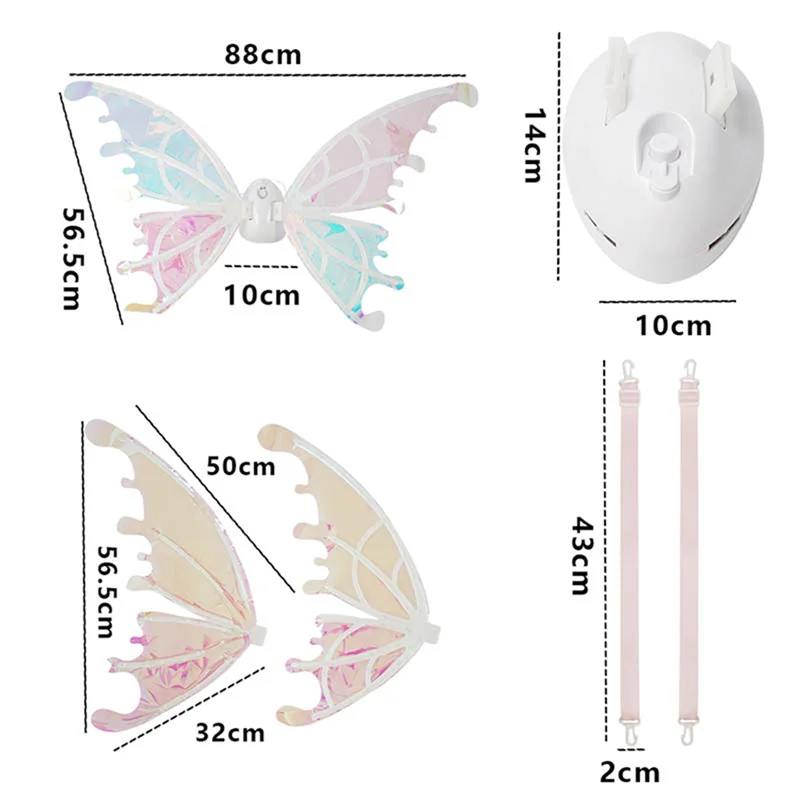 LED putri peri sayap kupu-kupu sayap Bellydance karnaval LED kostum Natal menunjukkan hadiah mainan untuk