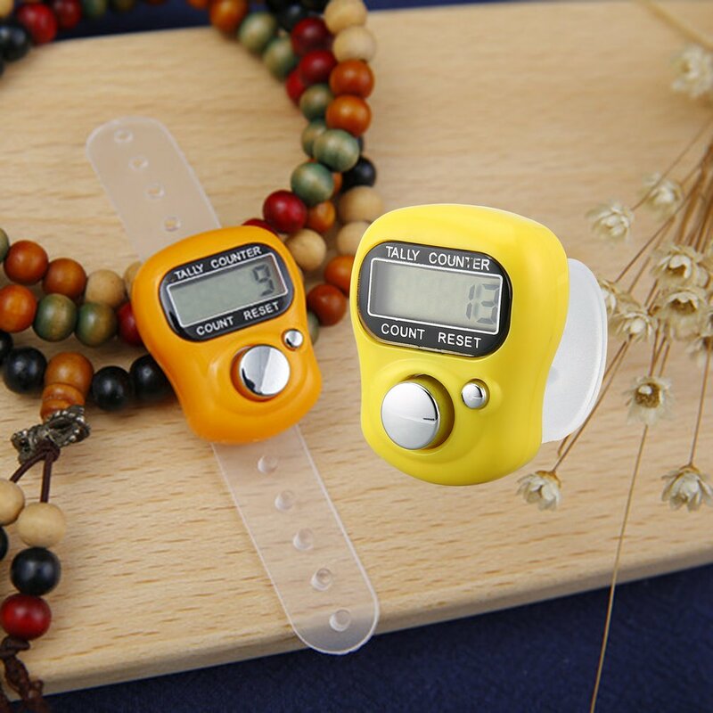 1PCS Creative Stitch Marker Row Counter LCD Electronic Digit Finger Ring Digital Tally Counter Clicker Timer