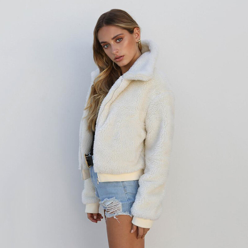 Осень-зима новый стиль 2023 модная повседневная женская однотонная теплая бархатная куртка с длинным рукавом Топ Женская одежда