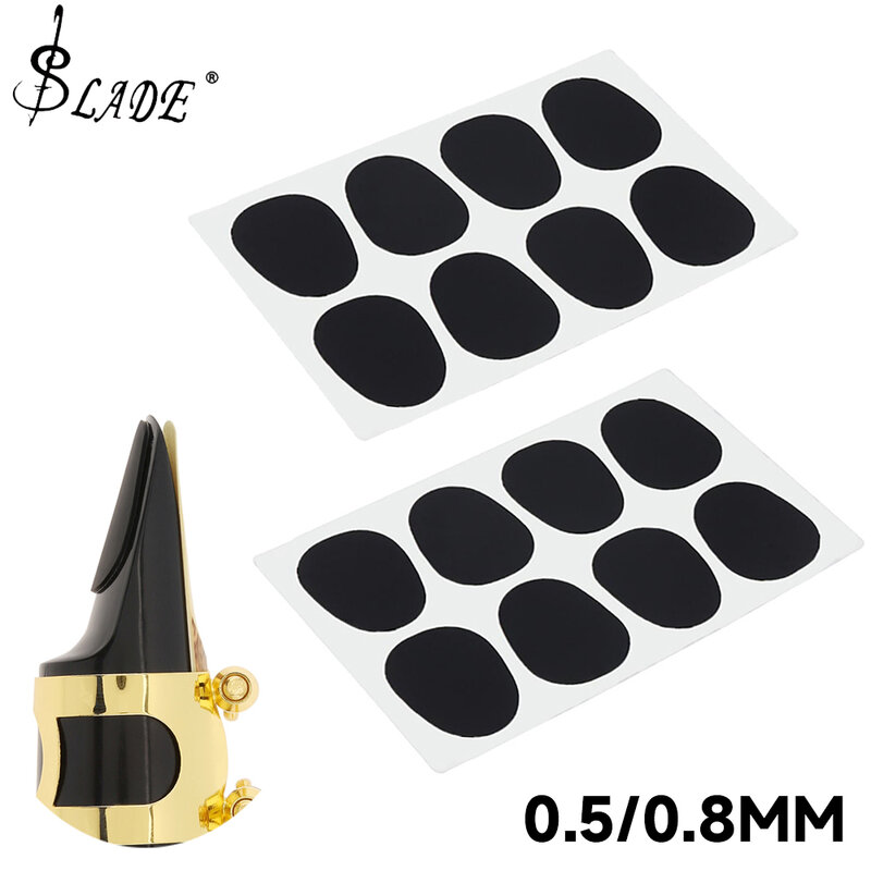 SLADE-almohadillas estándar para saxofón, almohadillas para boquilla de saxofón Alto Tenor de 0,8mm, 8 piezas/16 piezas, accesorios para instrumentos musicales