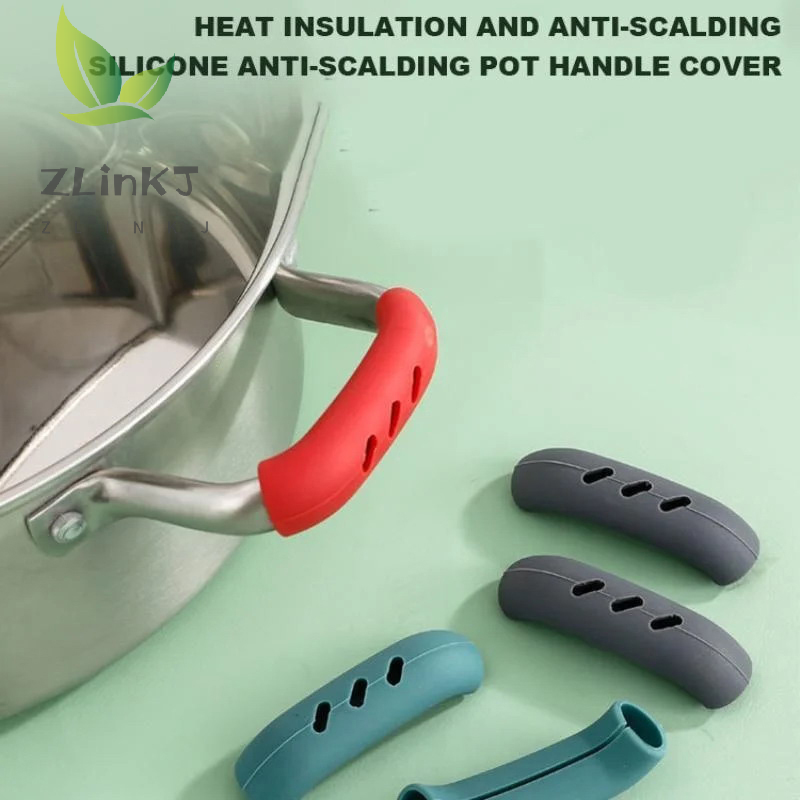 New 2PCS/Set Silicone Assist Handle Holder Grip Cast Iron Skillet Handle Covers Heat Resistant Non Slip Pot Grip Handle Sleeve