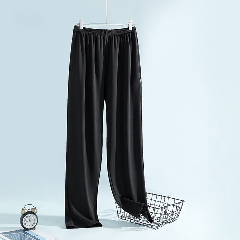 4XL Celana Piyama Longgar Elastis Tinggi Musim Semi Musim Panas Celana Piyama PJ Halus Keren untuk Pria Celana Pakaian Tidur Superlembut Kualitas Tinggi