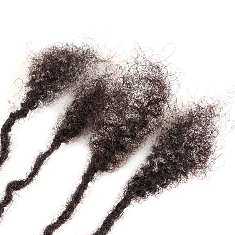 AHVAST 100% Human Hair interLocs Microlocs Dreadlocks Extensions 0.2cm-0.3cm thickness