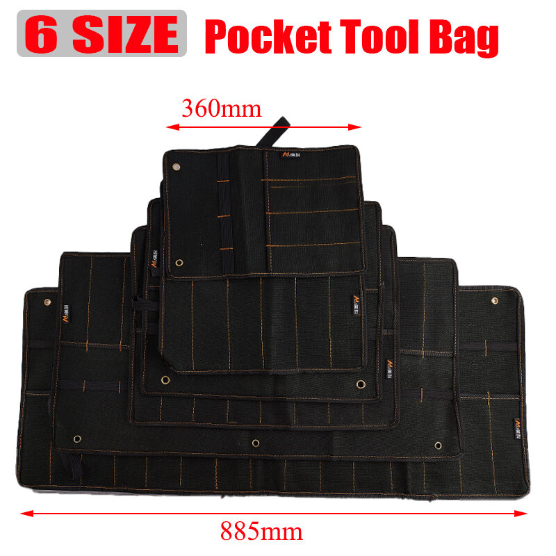 6 tamanho cinzel caso de transporte lona bolso ferramenta rolo titular chave bolsa 4 bolsos organizador para faca martelos gouges carpinteiro