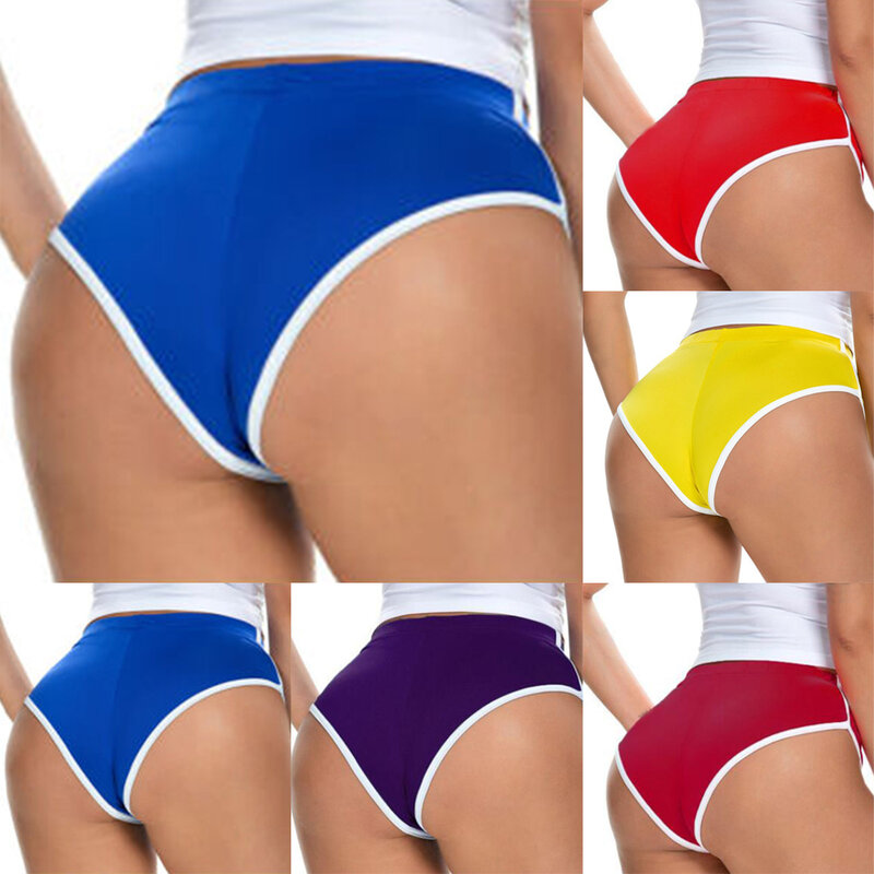 Womens Sports Yoga Low Rise Shorts Fitness Running Workout Gym Hot Pants Plus Bottom Beach Pants Fashion Solid Ladies Shorts