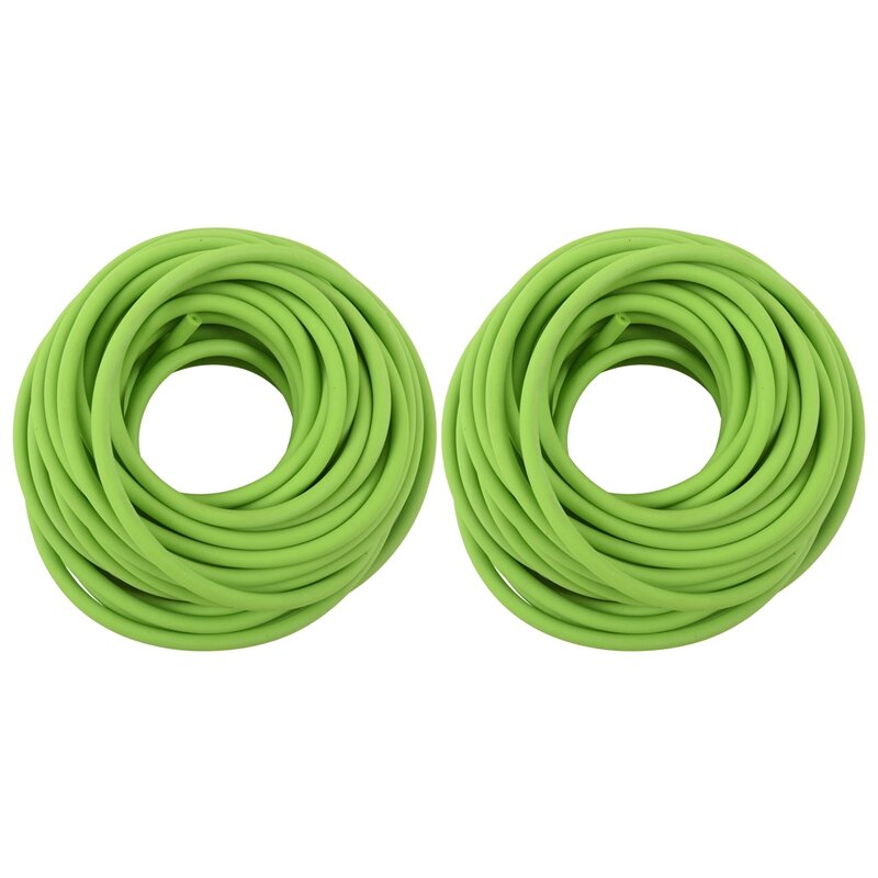 Banda de resistencia de goma para ejercicio, catapulta elástica, tirachinas, color verde, 10M, 2 unidades