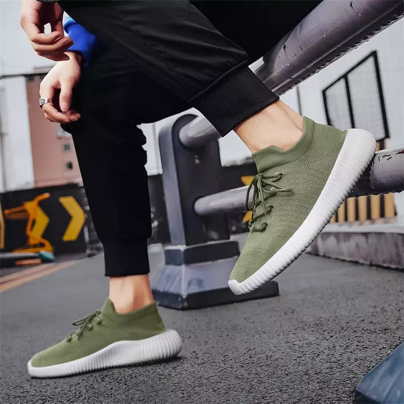 Zapatos Hombre sepatu kets kasual pria, Sneaker trendi nyaman berjaring 2024 ukuran besar 44 untuk lelaki