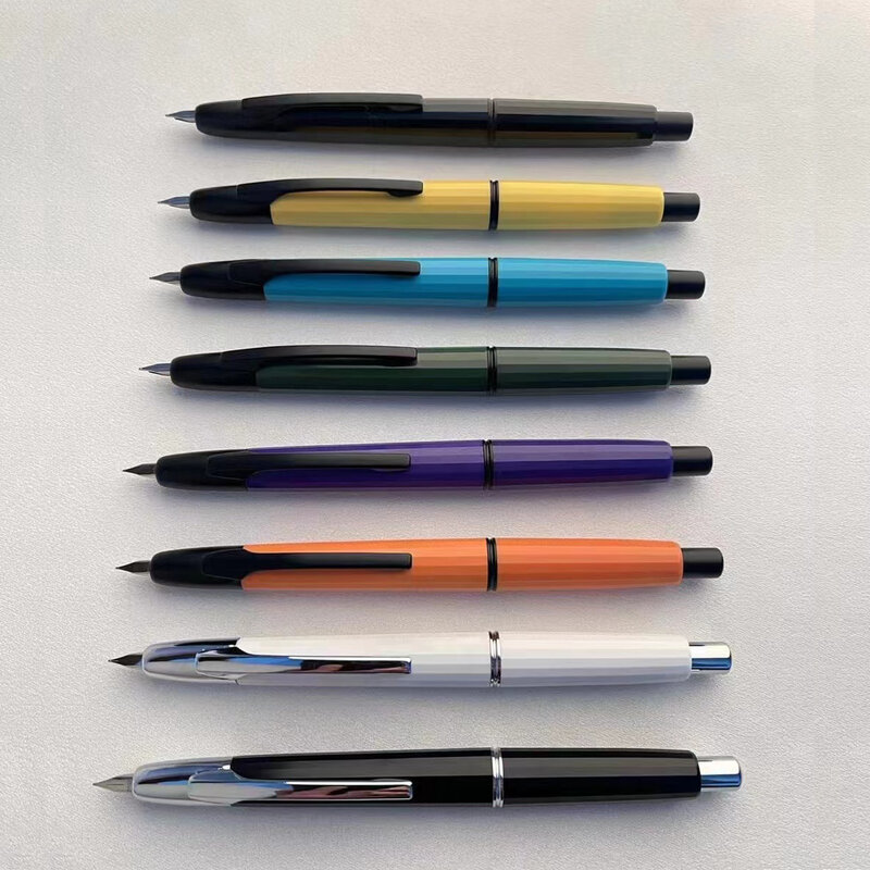 MAJOHN A2 프레스 만년필, 개폐식 엑스트라 파인 펜촉, 0.4mm 수지 잉크 펜 변환기, A1 보다 가벼운 글쓰기 크리스마스 선물