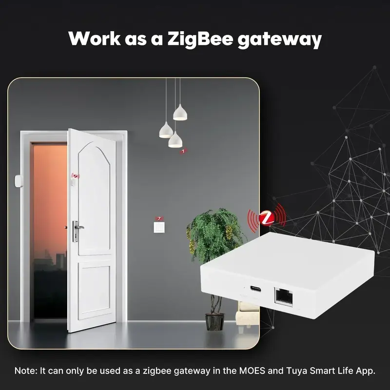 Moes Tuya Zigbee Materie Thread Gateway Smart Home Bridge Matter Hub Ondersteuning Voice Control Siri Homekit Smartthings Google Alexa