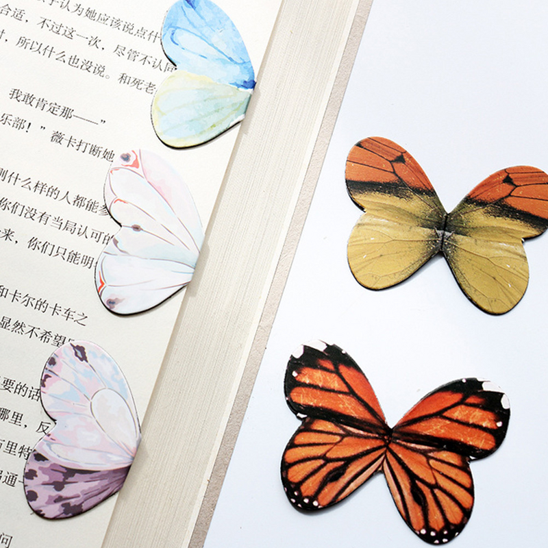 Marcapáginas magnético con forma de mariposa para niños, soporte para libros, 16 piezas