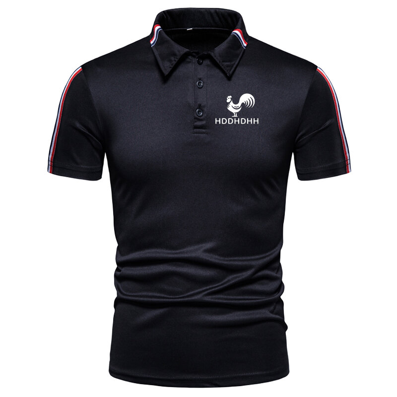 HDDHDHH Brand Print Men's Polo Shirt Short Sleeve Tops Basic Streetwear Shirt